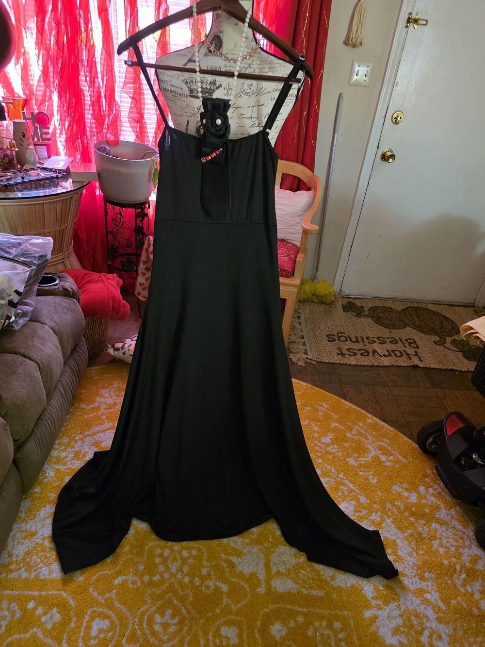 Classic Black Spaghetti-Strap Jumpsuit Harem Design